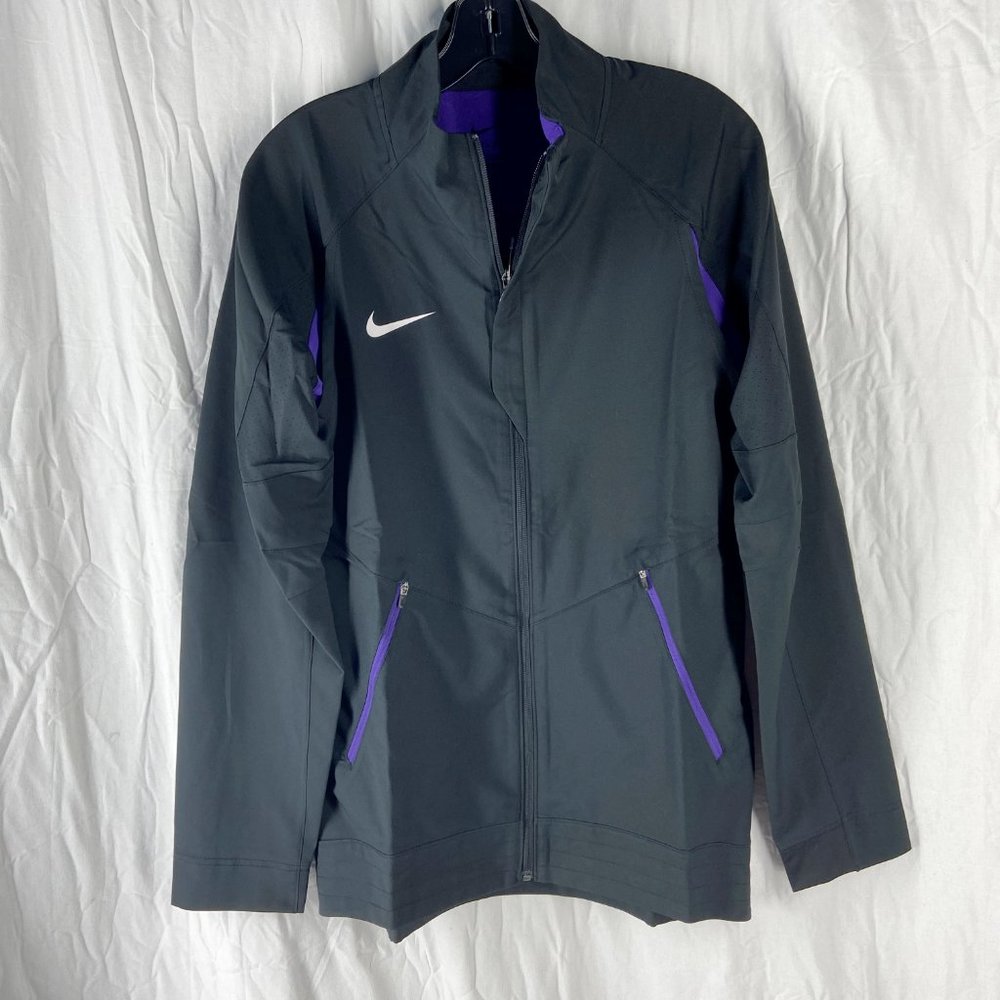 Nike Mens Purple Dri-Fit Black Team Disruption Full Zip Jacket